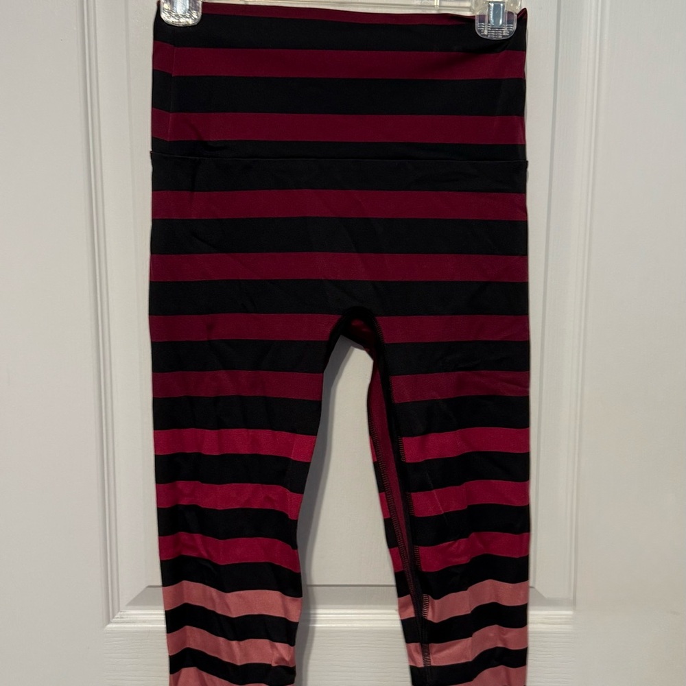 Black and Pink athletic capris